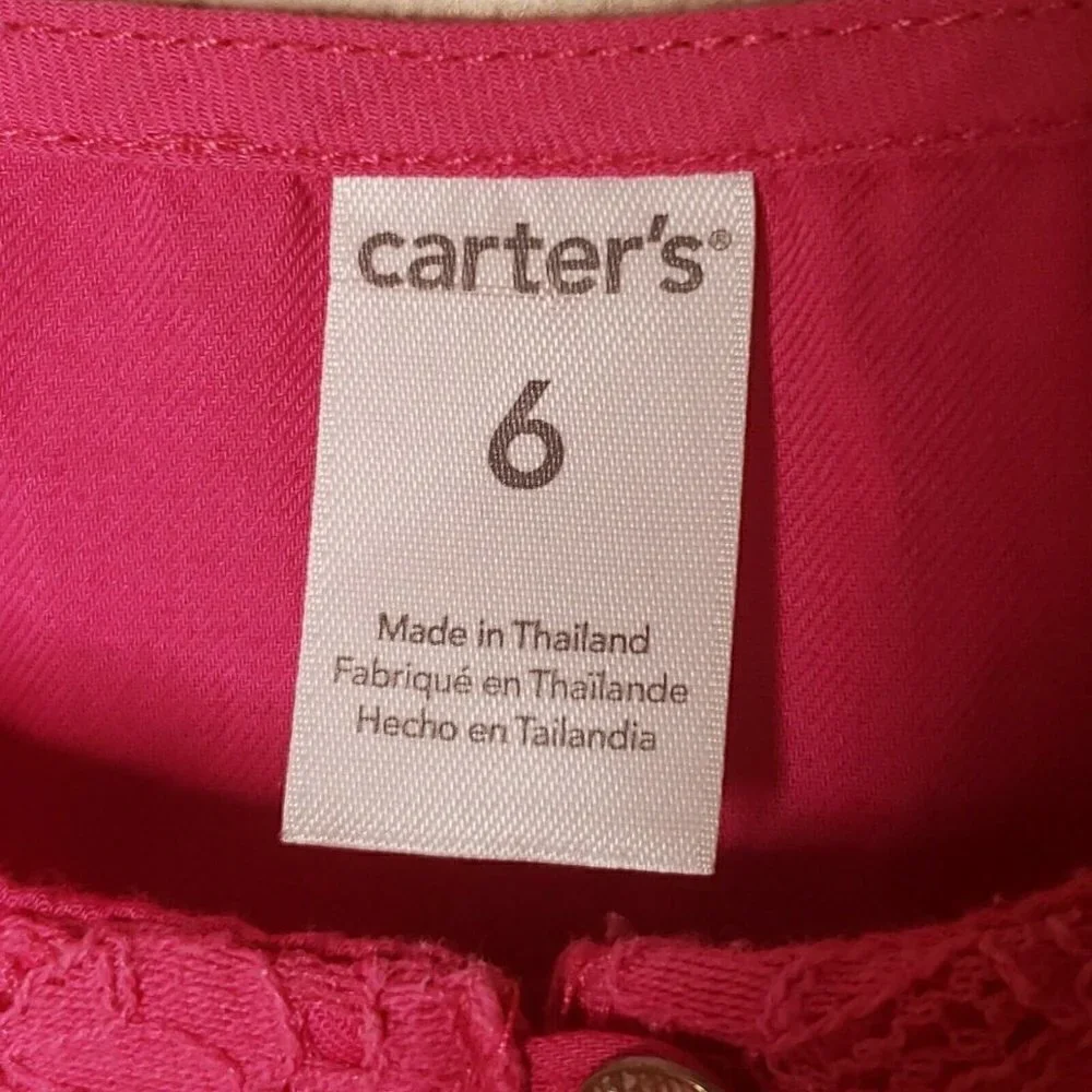 Carters Girls Pink Long Sleeve Cotton Tunic 6